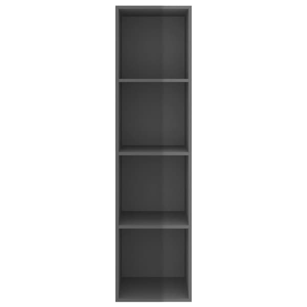 vidaXL væghængt tv-skab 37x37x142,5 cm konstrueret træ grå højglans