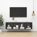 Miniatyrbillede 10 af 10: vidaXL væghængt tv-skab 37x37x142,5 cm konstrueret træ grå højglans