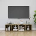 Miniatyrbilde 5 av 10: vidaXL TV-benker 2 stk sonoma eik 37x35x37 cm sponplate