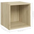 Miniatyrbilde 8 av 10: vidaXL TV-benker 2 stk sonoma eik 37x35x37 cm sponplate