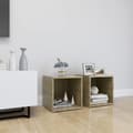 Miniatyrbilde 9 av 10: vidaXL TV-benker 2 stk sonoma eik 37x35x37 cm sponplate