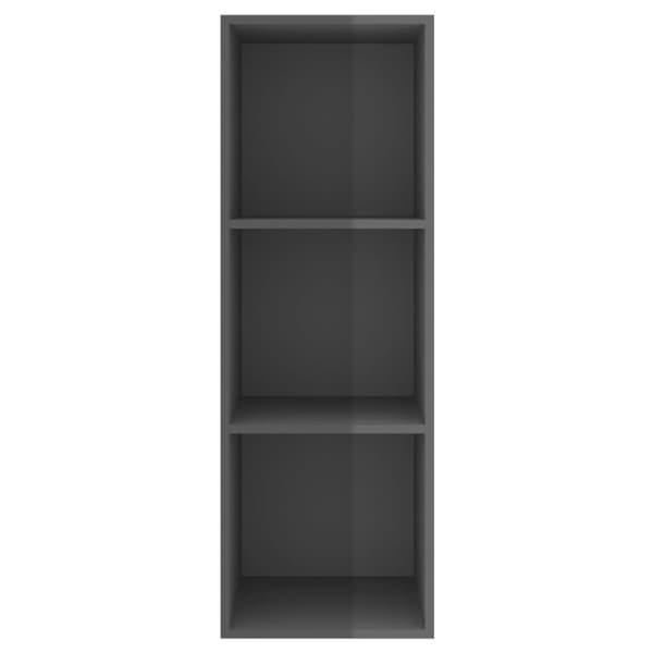 vidaXL væghængt tv-skab 37x37x107 cm konstrueret træ grå højglans