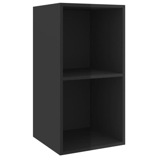 vidaXL 3-osainen TV-kaappisarja korkeakiilto musta lastulevy