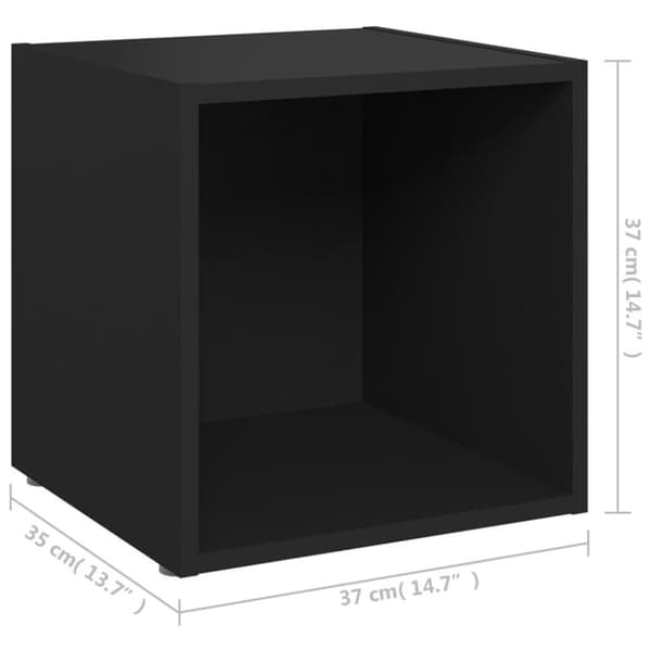 vidaXL tv-skabe 4 stk. 37x35x37 cm spånplade sort