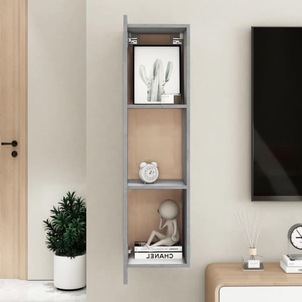 vidaXL TV -skåp betonggrå 30,5x30x110 cm konstruerat trä