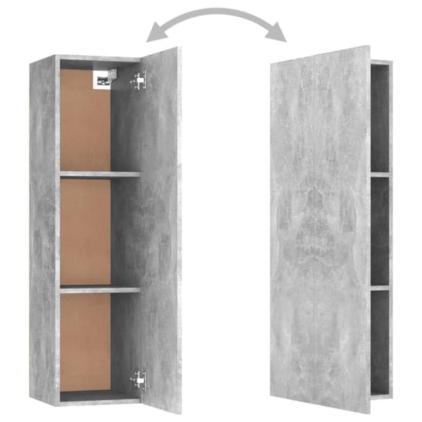 vidaXL TV -skåp betonggrå 30,5x30x110 cm konstruerat trä