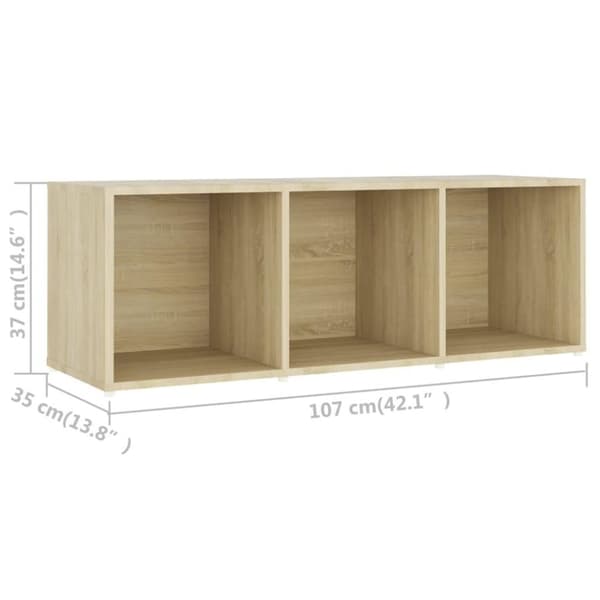 vidaXL TV-benker 2 stk sonoma eik 107x35x37 cm sponplate