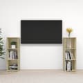 Miniatyrbilde 10 av 10: vidaXL TV-benker 2 stk sonoma eik 107x35x37 cm sponplate