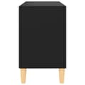 Miniatyrbilde 5 av 9: vidaXL TV-benk med ben i heltre svart 69,5x30x50 cm