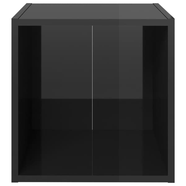 vidaXL TV-benker 4 stk høyglans svart 37x35x37 cm sponplate