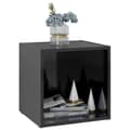 Miniatyrbilde 7 av 10: vidaXL TV-benker 4 stk høyglans svart 37x35x37 cm sponplate