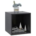 Miniatyrbilde 3 av 10: vidaXL TV-benker 2 stk grå 37x35x37 cm sponplate