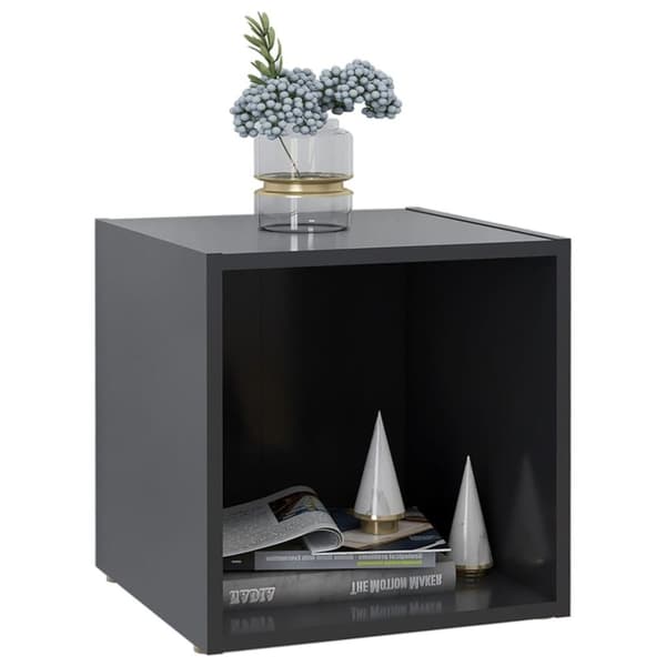 vidaXL TV-benker 2 stk grå 37x35x37 cm sponplate