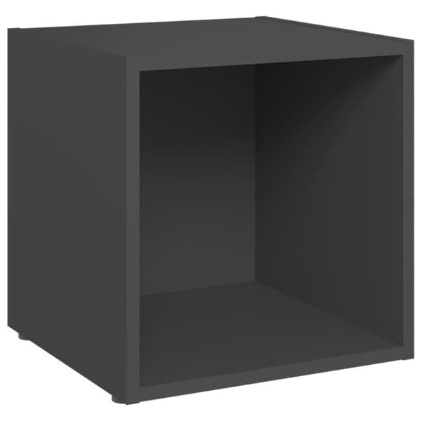 vidaXL TV-benker 2 stk grå 37x35x37 cm sponplate