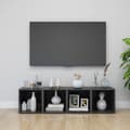 Pikkukuva 5 / 10: vidaXL TV-tasot 2 kpl korkeakiilto harmaa 37x35x37 cm lastulevy