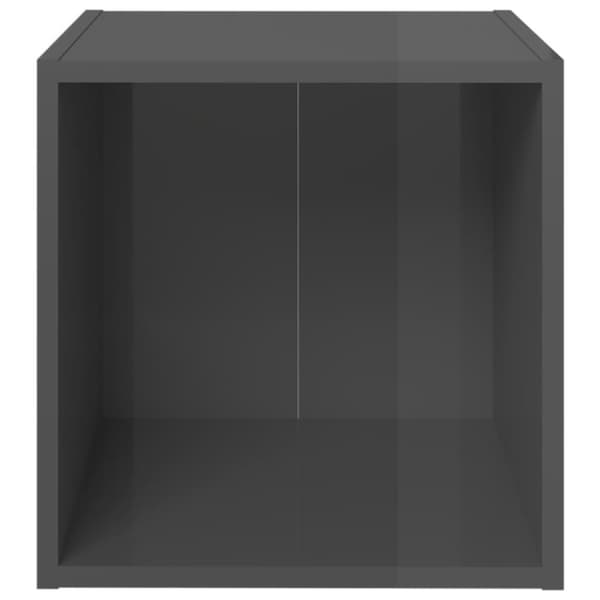 vidaXL TV-tasot 2 kpl korkeakiilto harmaa 37x35x37 cm lastulevy