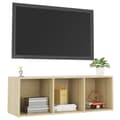 Miniatyrbilde 3 av 10: vidaXL TV-benk sonoma eik 107x35x37 cm sponplate