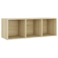 Miniatyrbilde 2 av 10: vidaXL TV-benk sonoma eik 107x35x37 cm sponplate