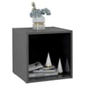 Miniatyrbilde 4 av 10: vidaXL TV-benker 4 stk høyglans grå 37x35x37 cm sponplate