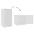 Miniatyrbilde 8 av 10: vidaXL TV-benk hvit 72x35x36,5 cm sponplate