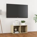 Miniatyrbilde 10 av 10: vidaXL TV-benk sonoma eik 72x35x36,5 cm sponplate