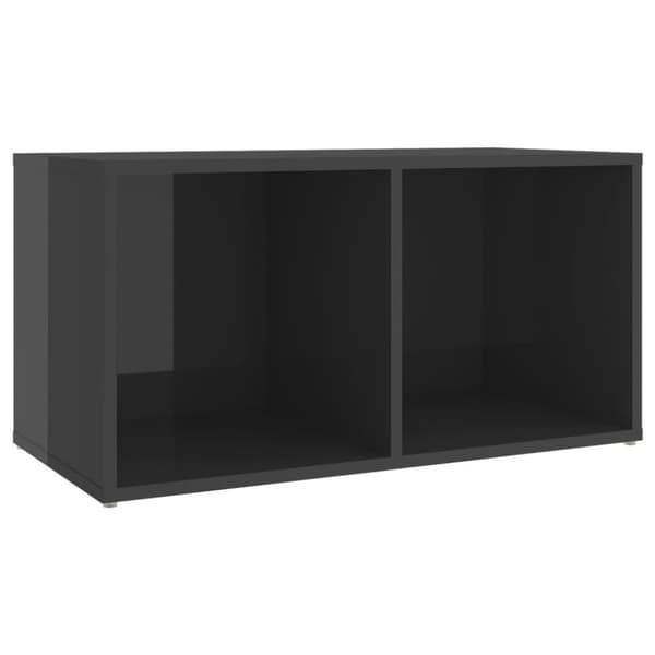 vidaXL TV-skåp 2 st grå högglans 72x35x36,5 cm spånskiva