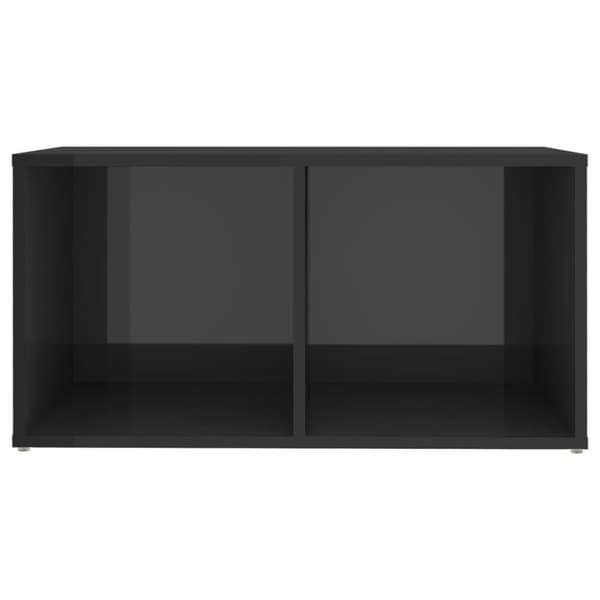 vidaXL TV-skåp 2 st grå högglans 72x35x36,5 cm spånskiva