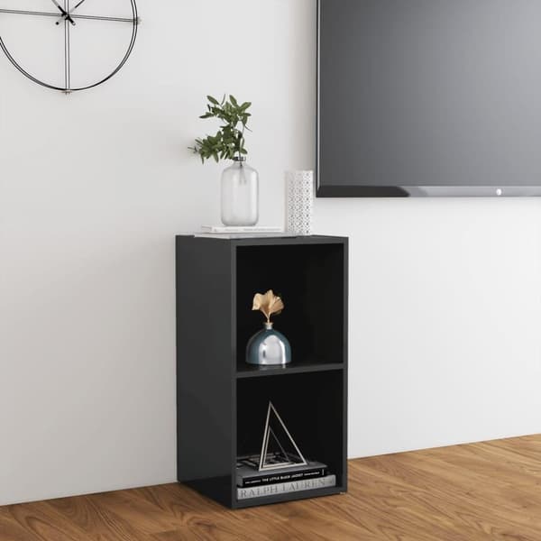 vidaXL TV-benk høyglans grå 72x35x36,5 cm sponplate