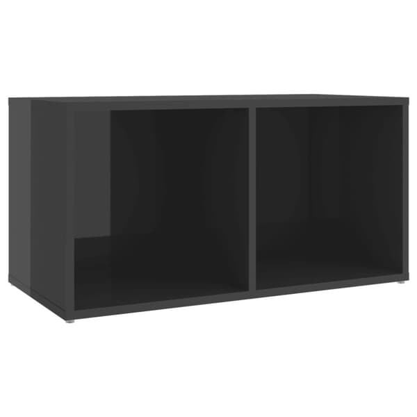 vidaXL TV-benk høyglans grå 72x35x36,5 cm sponplate