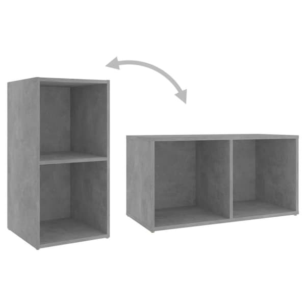 vidaXL TV-benker 2 stk betonggrå 72x35x36,5 cm sponplate