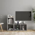 Miniatyrbilde 9 av 10: vidaXL TV-benker 2 stk betonggrå 72x35x36,5 cm sponplate
