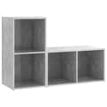 Miniatyrbilde 1 av 10: vidaXL TV-benker 2 stk betonggrå 72x35x36,5 cm sponplate