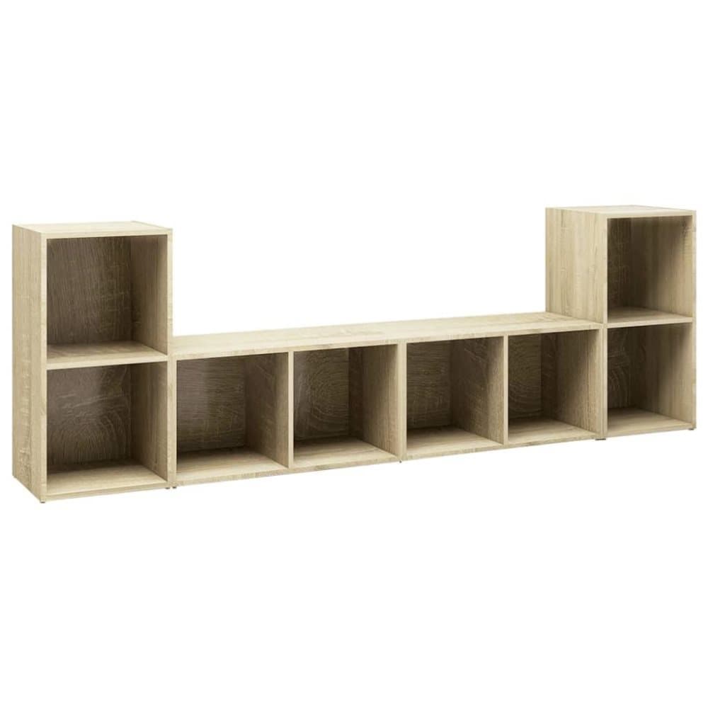 vidaXL TV-skåp 4 delar sonoma-ek 72x35x36,5 cm spånskiva