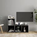 Miniatyrbillede 10 af 10: vidaXL tv-skabe 2 stk. 72x35x36,5 cm spånplade grå højglans