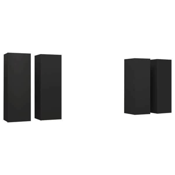 vidaXL tv-skabe 4 stk. 30,5x30x90 cm spånplade sort