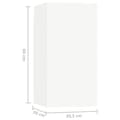 Miniatyrbilde 7 av 9: vidaXL TV-benker 7 stk hvit 30,5x30x60 cm sponplate