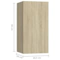 Miniatyrbilde 7 av 9: vidaXL TV-benker 7 stk sonoma eik 30,5x30x60 cm sponplate