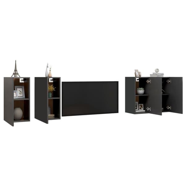 vidaXL tv-skabe 4 stk. 30,5x30x60 cm spånplade grå