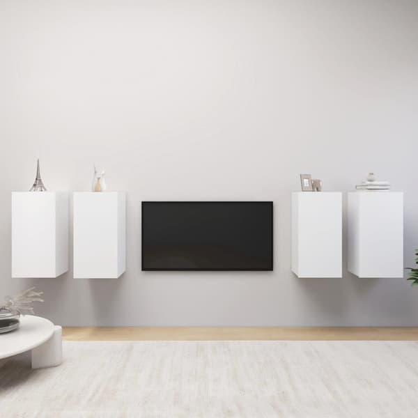 vidaXL tv-skabe 4 stk. 30,5x30x60 cm spånplade hvid