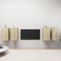 Pikkukuva 6 / 7: vidaXL TV-tasot 4 kpl Sonoma-tammi 30,5x30x60 cm lastulevy