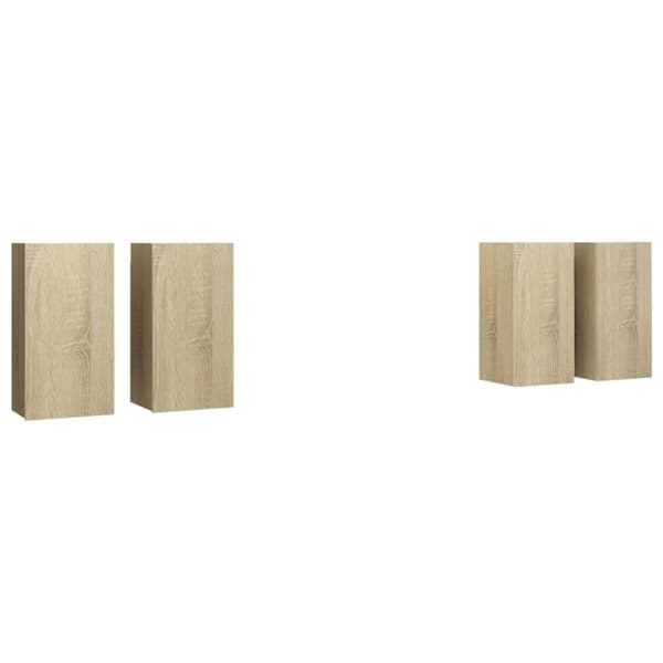 vidaXL TV-tasot 4 kpl Sonoma-tammi 30,5x30x60 cm lastulevy