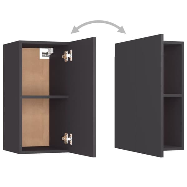 vidaXL TV-skåp 7 delar grå 30,5x30x60 cm spånskiva