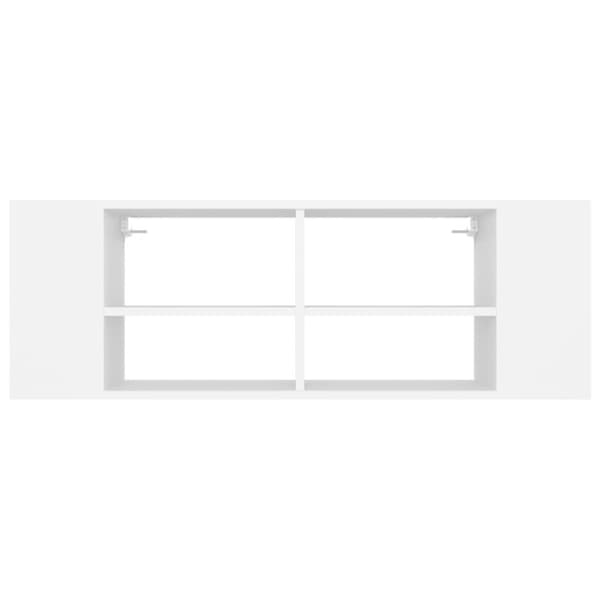 vidaXL Vegghengt TV-benk hvit 102x35x35 cm konstruert tre