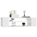 Miniatyrbilde 3 av 9: vidaXL Hengende TV-benk hvit 100x30x26,5 cm konstruert tre