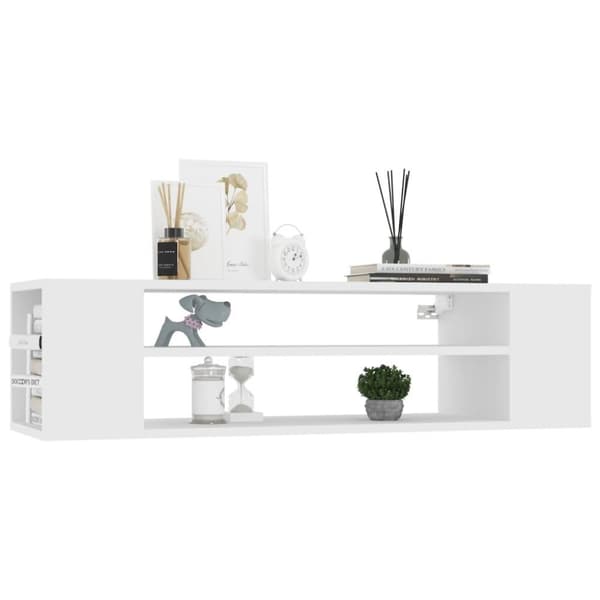vidaXL Hengende TV-benk hvit 100x30x26,5 cm konstruert tre