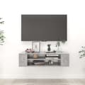 Miniatyrbilde 9 av 9: vidaXL Hengende TV-benk betonggrå 100x30x26,5 cm konstruert tre