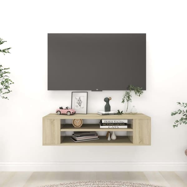 vidaXL Hengende TV-benk sonoma eik 100x30x26,5 cm konstruert tre
