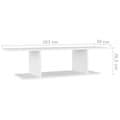 Miniatyrbilde 5 av 8: vidaXL Veggmontert TV-benk hvit 103x30x26,5 cm