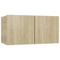 Miniatyrbillede 4 af 10: vidaXL væghængte tv-skabe 3 stk. 60x30x30 cm sonoma-eg