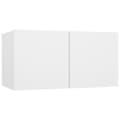 Miniatyrbilde 4 av 10: vidaXL Hengende TV-benker 3 stk hvit 60x30x30 cm